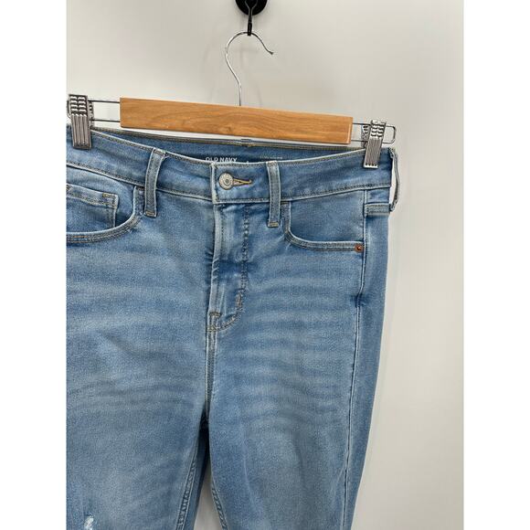 Old Navy Extra High Rise Rockstar Super Skinny Blue Jeans Women's Size 6 - Picture 4 of 8